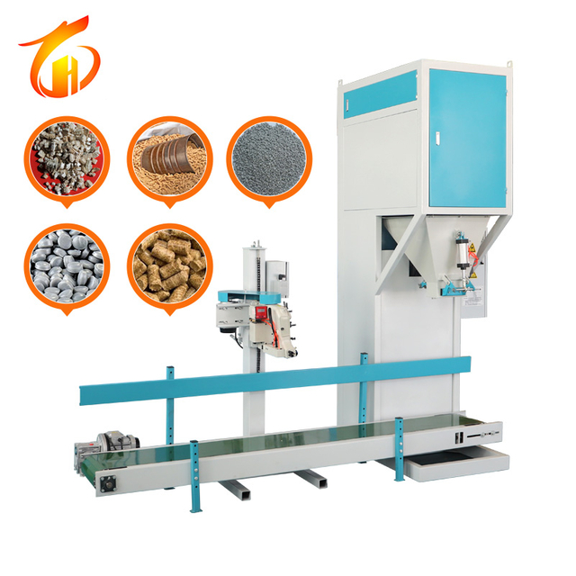 Empaquetadora de granos de semillas de pellets de madera para alimentación animal de maíz, paquete empaquetado a máquina, báscula de ensacado multifunción de 30kg, 25kg y 50kg