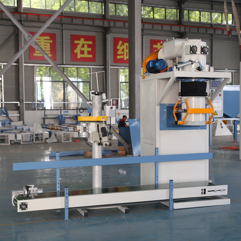 Báscula de embalaje de fertilizante orgánico, máquina automática de pesaje y embalaje de bolsillo abierto cuantitativo, 25kg