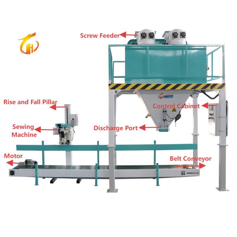 Máquina de empaque de maíz automática de 25 kg de alta velocidad con maquinaria de envoltura de control PLC