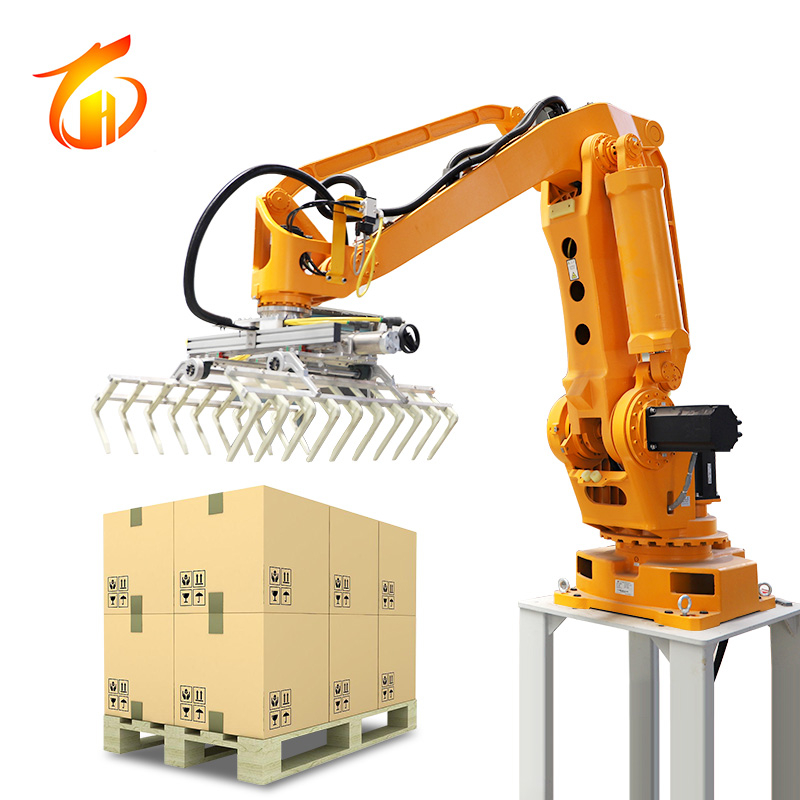 Paletizador robotizado de bolsas de cemento completamente automático de alta velocidad con bolsas de 25 kg y 50 kg